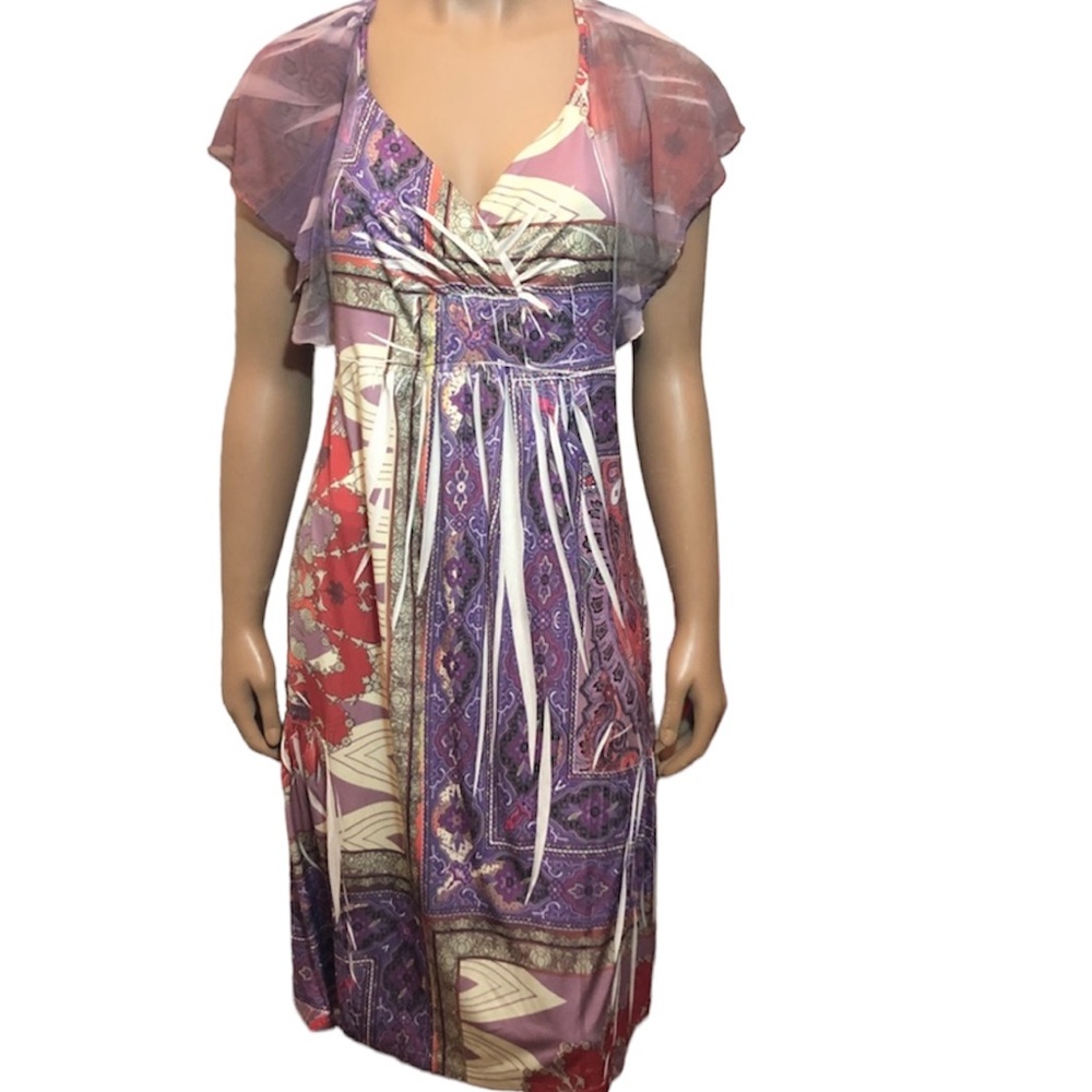 CATO Shift Dress Sheer Back SZ L